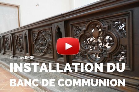Installation du banc de communion